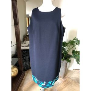 tahari Printed Hem Knee Length Sheath Dress 14